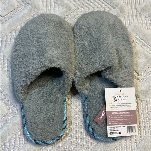 Feelgoodz - Women's Faux Sherpa Mule Slipper Indoor / Outdoor House Shoes - Picture 3 of 7